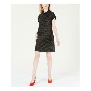 MAISON JULES Women's Black Heather Peter Pan Collar Dress